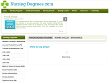 Tablet Screenshot of nursingdegrees.com